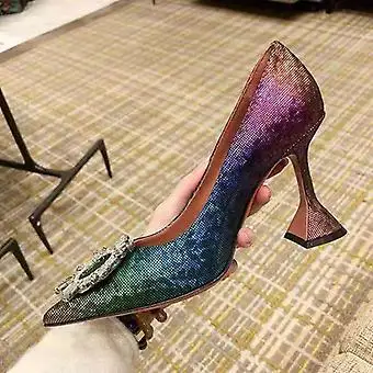 Star Style Sequins Colorful Women Pumps Fashion Rhinestones Stiletto High Heels Party Shoes Summer Slingbacks Wedding Shoes
Star Style Sequins Colorful Women Pumps Fashion Rhinestones Stiletto High Heels Party Shoes Summer Slingbacks Wedding Shoes