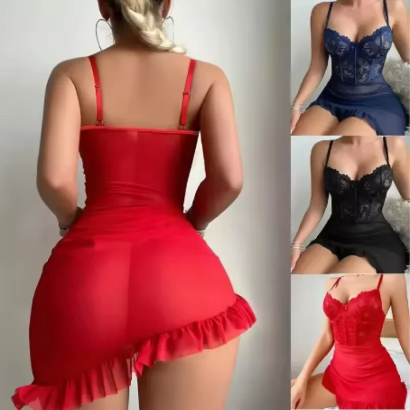 Transparent Underwire Bra Erotic Set Sexy Fairy Lingerie Women's See Through Lace Nightdress Pajamas Sets Delicate Sexy Nighty
Transparent Underwire Bra Erotic Set Sexy Fairy Lingerie Women's See Through Lace Nightdress Pajamas Sets Delicate Sexy Nighty