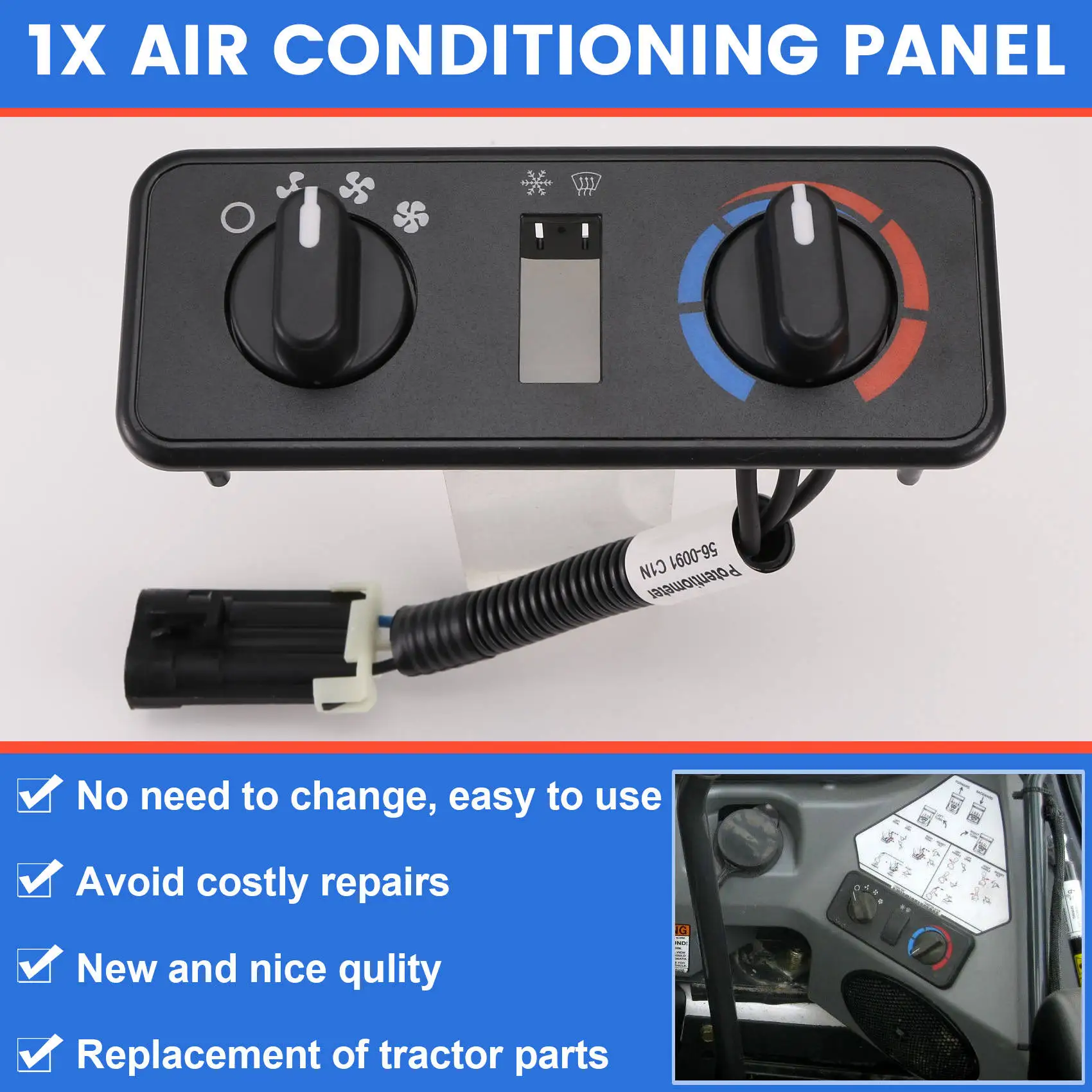L10A Air Conditioning Switch 7240823 For Bobcat S450 S510 S530 S550 S570 Heater Control Panel
L10A Air Conditioning Switch 7240823 For Bobcat S450 S510 S530 S550 S570 Heater Control Panel