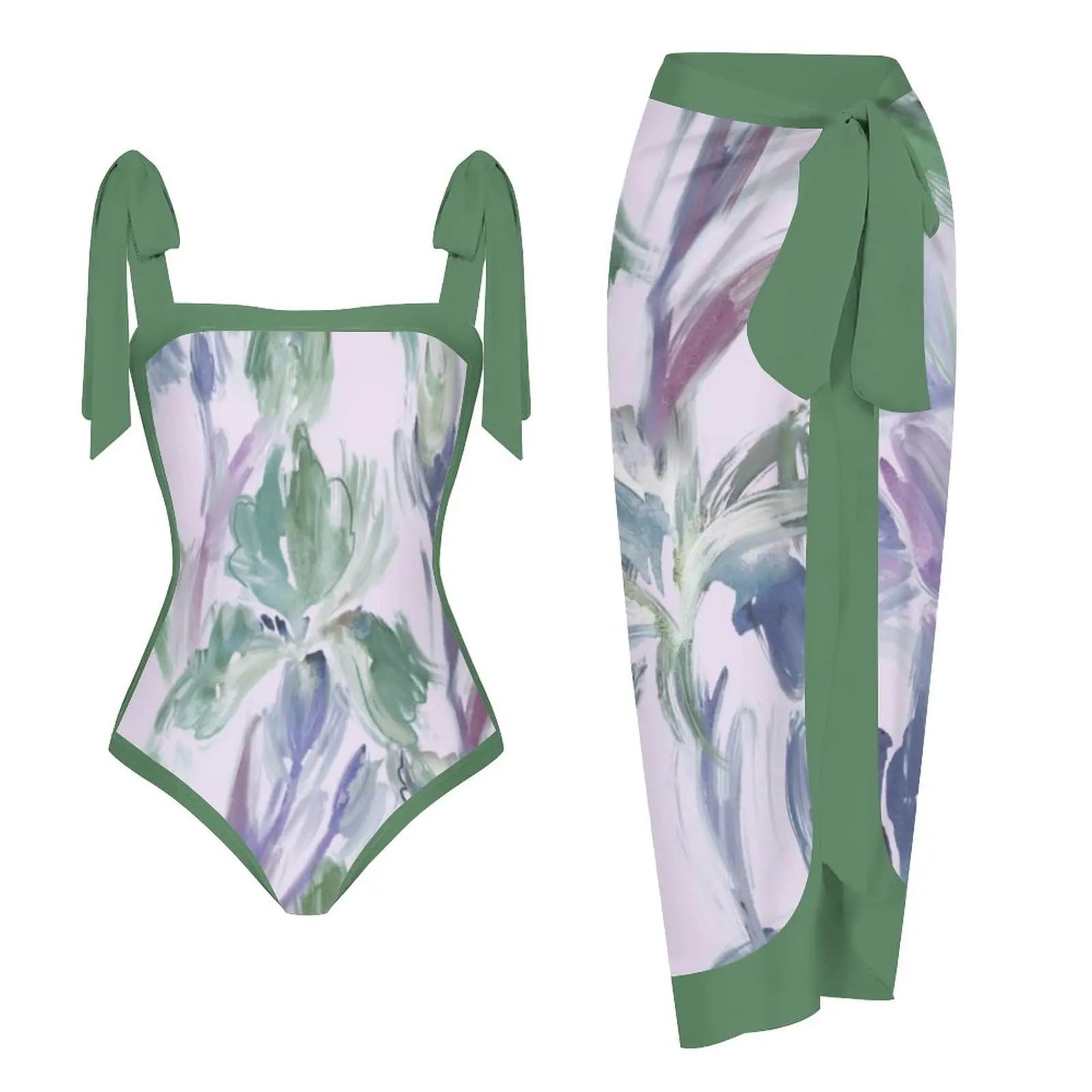 Female Retro Green Abstraction Print Swimsuit with Skirt Asymmetrical Swimwear Holiday Beach Dress Designer Bathing Suit Summer
Female Retro Green Abstraction Print Swimsuit with Skirt Asymmetrical Swimwear Holiday Beach Dress Designer Bathing Suit Summer