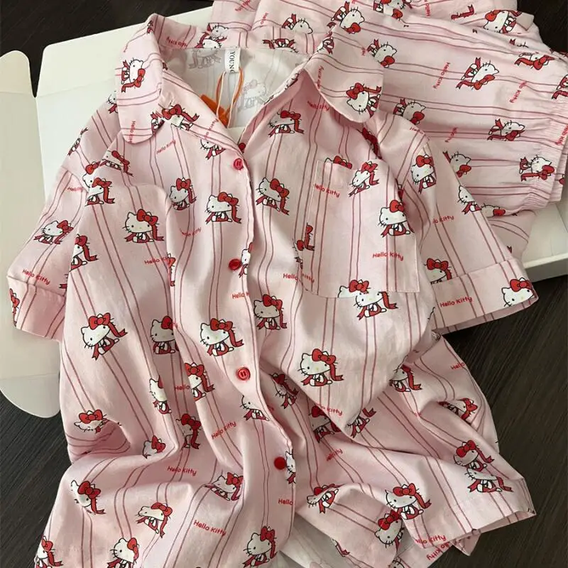 Cute and Sweet Youth Comfortable Home Clothes Summer New Women's Cartoon Short Sleeved Shorts Pajama Set Fashionable and Soft
Cute and Sweet Youth Comfortable Home Clothes Summer New Women's Cartoon Short Sleeved Shorts Pajama Set Fashionable and Soft