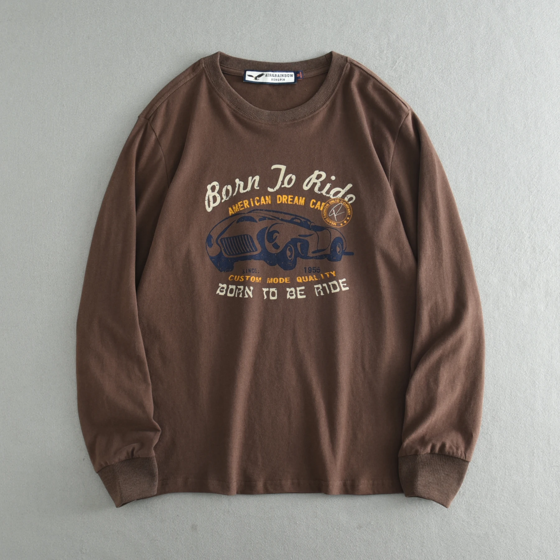 Autumn New American Retro Long Sleeve O-neck Letter Dream Car Printed T-shirt Men's Fashion 100% Cotton Washed Casual Sport Tops
Autumn New American Retro Long Sleeve O-neck Letter Dream Car Printed T-shirt Men's Fashion 100% Cotton Washed Casual Sport Tops