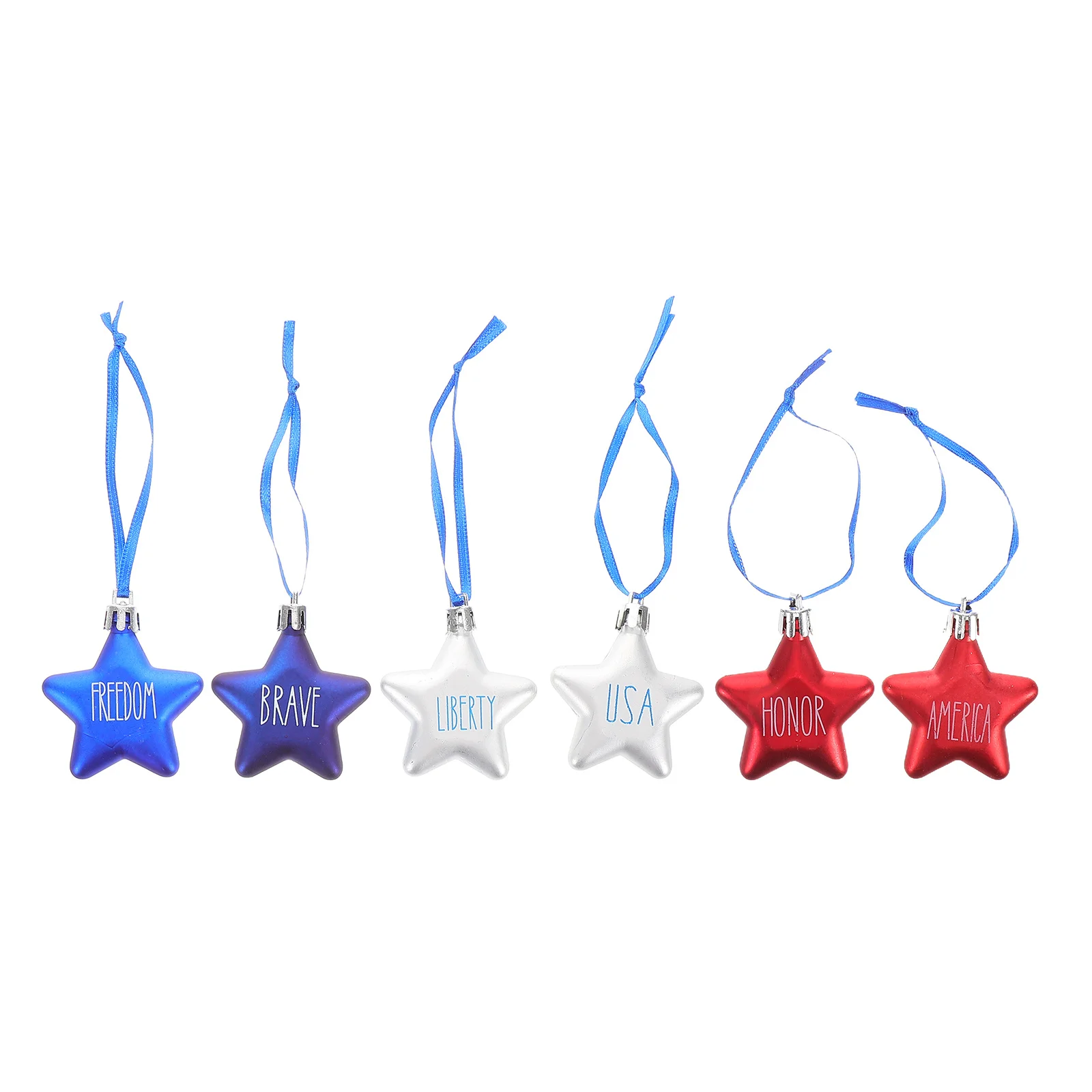 6Pcs Patriotic Star Ornaments Independence Day Hanging Decor Festive Five Pointed Star Design Independence Day Hanging Balls
6Pcs Patriotic Star Ornaments Independence Day Hanging Decor Festive Five Pointed Star Design Independence Day Hanging Balls