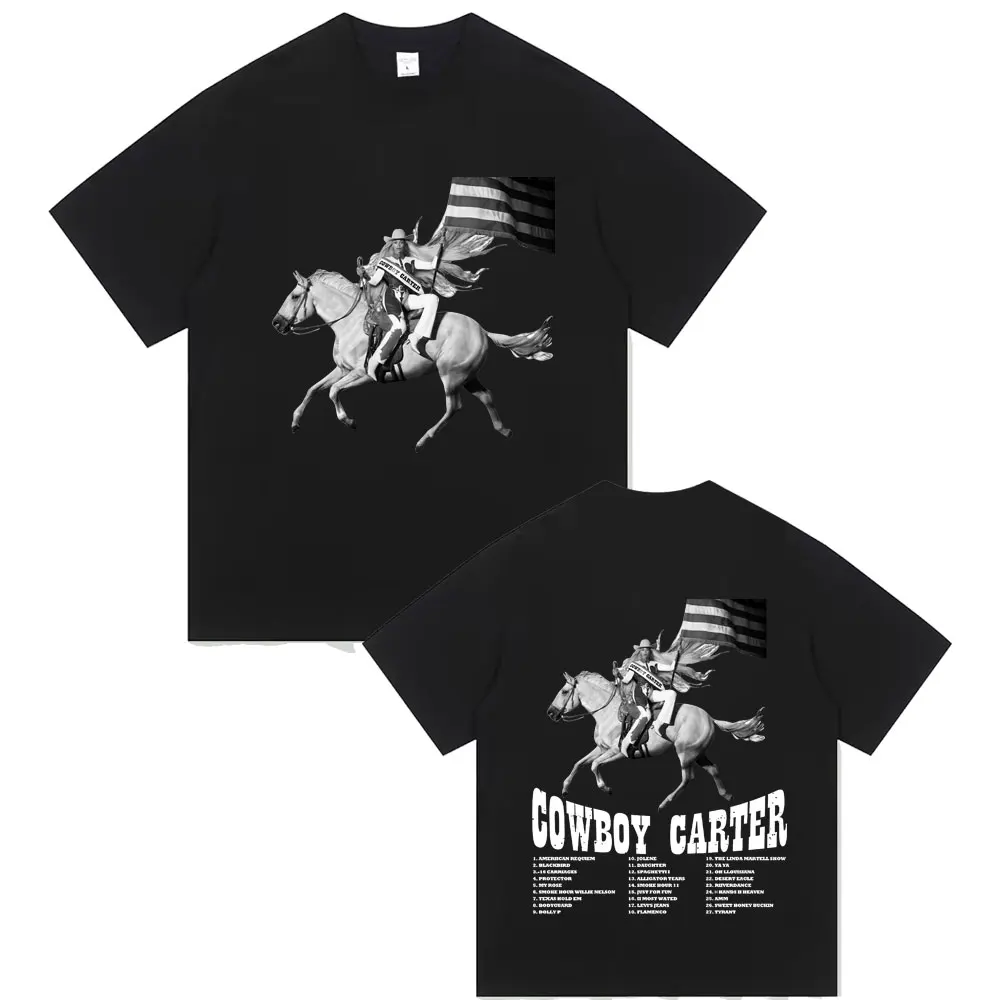 Beyonce Cowboy Carter Tour T-shirt Men Women's Fashion Vintage Oversized Short Sleeve Male Casual Harajuku Streetwear T Shirts
Beyonce Cowboy Carter Tour T-shirt Men Women's Fashion Vintage Oversized Short Sleeve Male Casual Harajuku Streetwear T Shirts