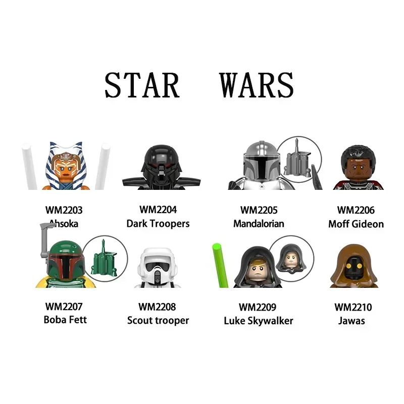 WM6121 Building blocks Boba Fett Imperial Stormtrooper Ahsoka Luke Skywalker Mini Robot Figure Toy Assembling Doll Present
WM6121 Building blocks Boba Fett Imperial Stormtrooper Ahsoka Luke Skywalker Mini Robot Figure Toy Assembling Doll Present