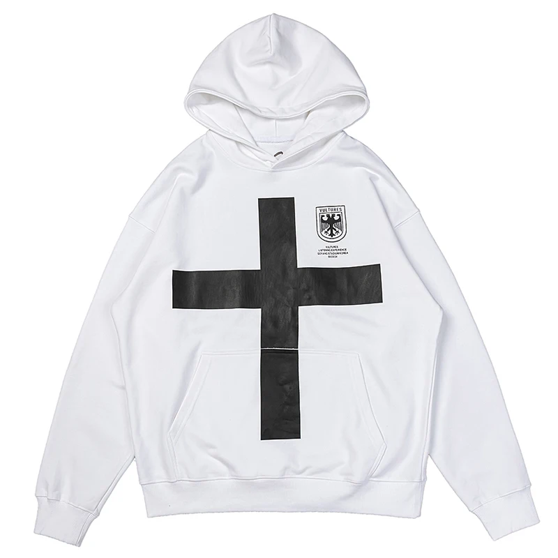 2025 High Street Kanye West Hoodie Cross Print Jumper High Quality White Casual Vulture Sweatshirt Unisex
2025 High Street Kanye West Hoodie Cross Print Jumper High Quality White Casual Vulture Sweatshirt Unisex