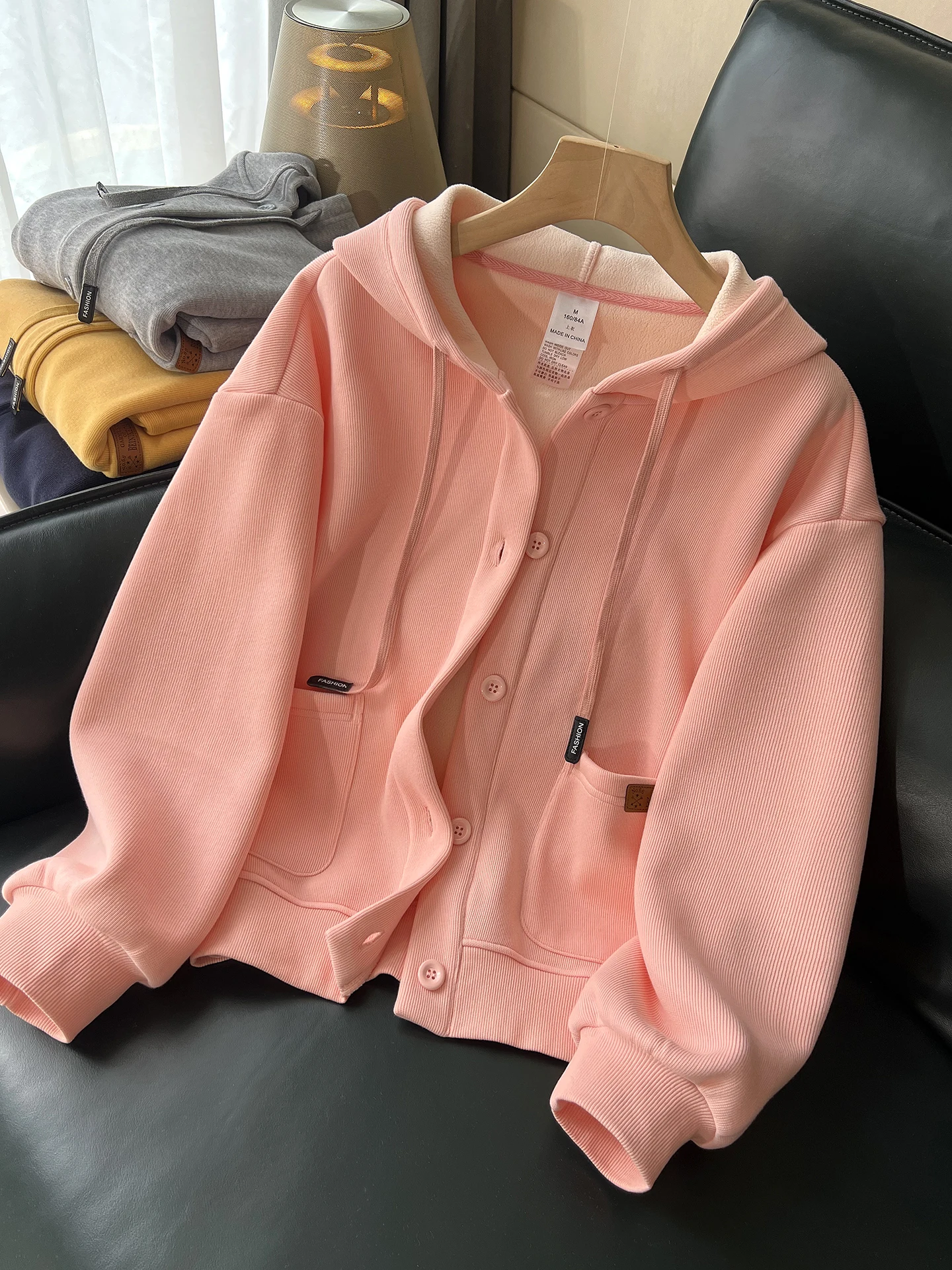 Women's Fleece Lined Zip up Hoodie Oversize Slimming Open Cardigan Long Sleeve Sporty Style Korean Fashion Warm Inner Coat
Women's Fleece Lined Zip up Hoodie Oversize Slimming Open Cardigan Long Sleeve Sporty Style Korean Fashion Warm Inner Coat