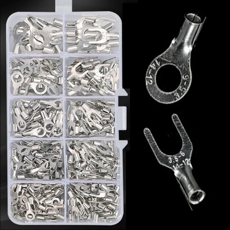 320pcs Terminals Non-Insulated Ring Fork U-type Brass Terminals Assortment Kit Cable Wire Connector Crimp Spade
320pcs Terminals Non-Insulated Ring Fork U-type Brass Terminals Assortment Kit Cable Wire Connector Crimp Spade
