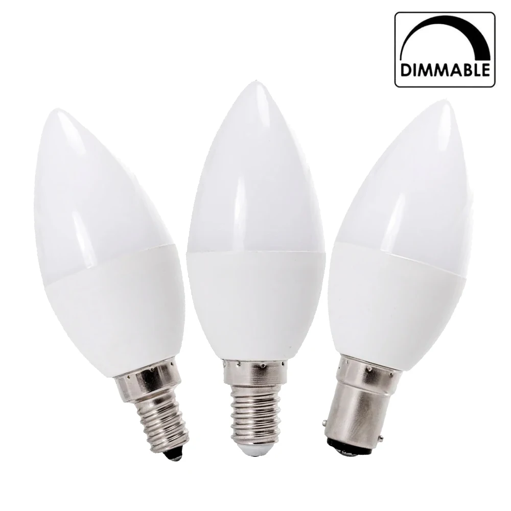 E12 E14 B55 Candle Shape LED Chandelier Dimmable 5W Plastic Led Candle Bulb Neutral/Cool/Warm White LED Light 220V for Home
E12 E14 B55 Candle Shape LED Chandelier Dimmable 5W Plastic Led Candle Bulb Neutral/Cool/Warm White LED Light 220V for Home