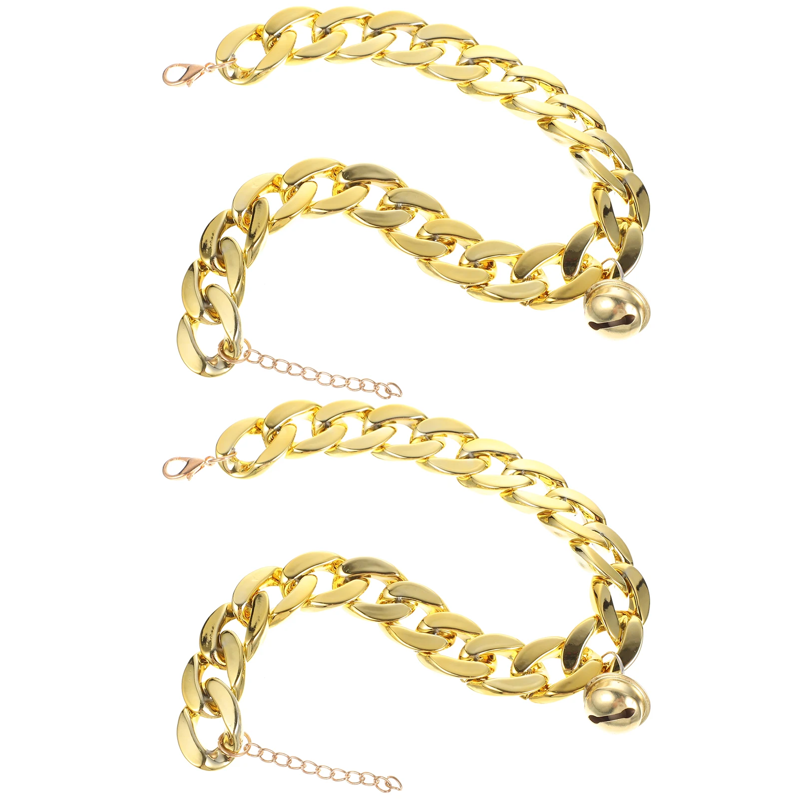 2Pcs Dog Collar Pet Golden Chain Decorative Bell Necklace Durable Purple Dog Necklace Comfortable Pet Neck Chain
2Pcs Dog Collar Pet Golden Chain Decorative Bell Necklace Durable Purple Dog Necklace Comfortable Pet Neck Chain