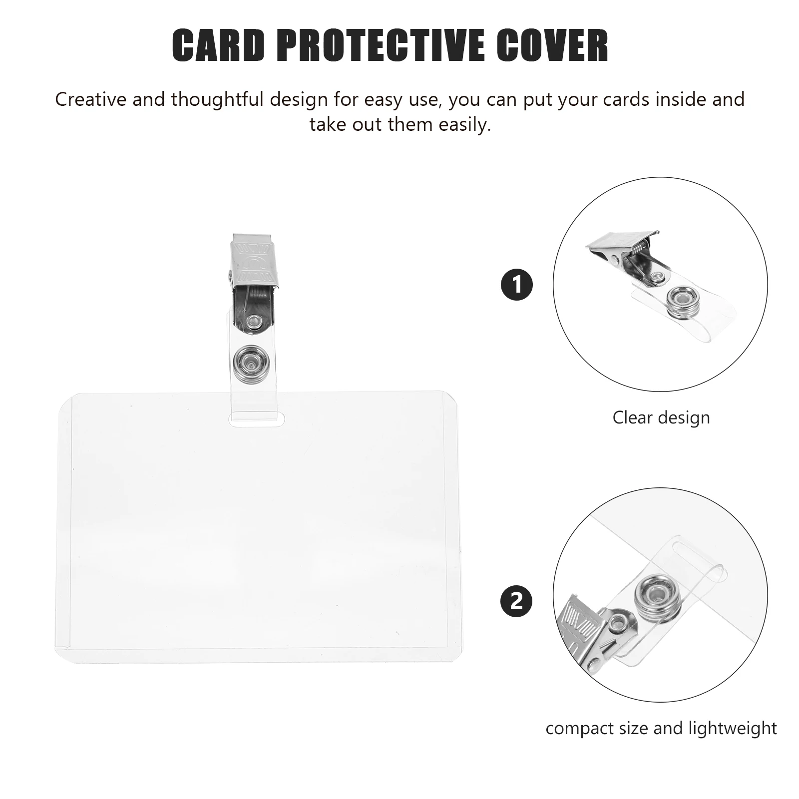 10 set Id Badge Holders Water Resistant Name Tag Covers Business Card Protectors Lightweight Clear Card Sleeves For Work 
10 set Id Badge Holders Water Resistant Name Tag Covers Business Card Protectors Lightweight Clear Card Sleeves For Work