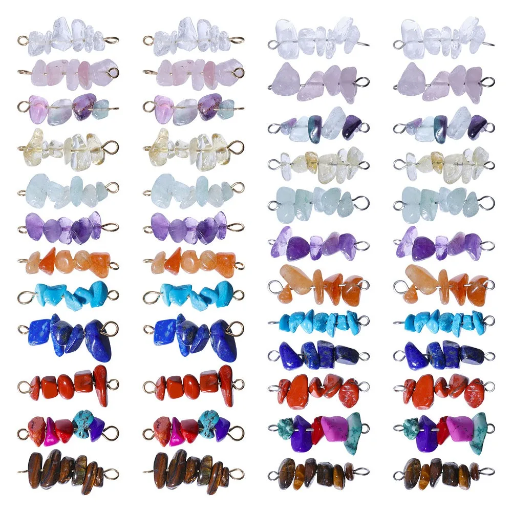 48Pcs 24 Styles Mixed Chip Connector Charms with 304 Stainless Steel Double Loops Golden Stainless Steel Color 30mm 2pcs/style
48Pcs 24 Styles Mixed Chip Connector Charms with 304 Stainless Steel Double Loops Golden Stainless Steel Color 30mm 2pcs/style