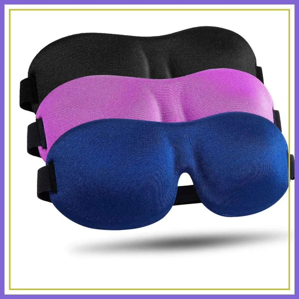 Blackout 3D Sleep Mask for Side Sleeper, Night Blindfold for Men Women, 3 Pack
Blackout 3D Sleep Mask for Side Sleeper, Night Blindfold for Men Women, 3 Pack