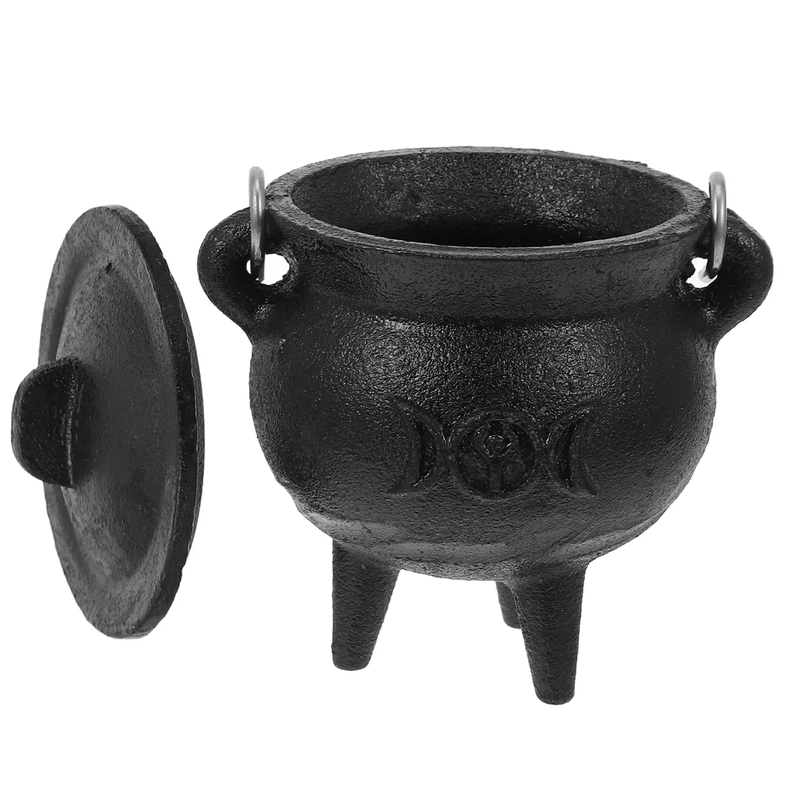 Festival Witch Pot Cast Iron Cauldron Small Style Moon Design Realistic Burning Effect for Altar Party Decor Indoor
Festival Witch Pot Cast Iron Cauldron Small Style Moon Design Realistic Burning Effect for Altar Party Decor Indoor