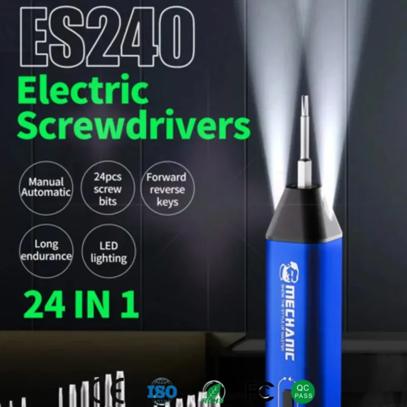 Электрическая отвертка 24 в 1, беспроводная со светодиодной подсветкой, ES240, регулируемая шестерня, электрический инструмент для ремонта
Электрическая отвертка 24 в 1, беспроводная со светодиодной подсветкой, ES240, регулируемая шестерня, электрический инструмент для ремонта