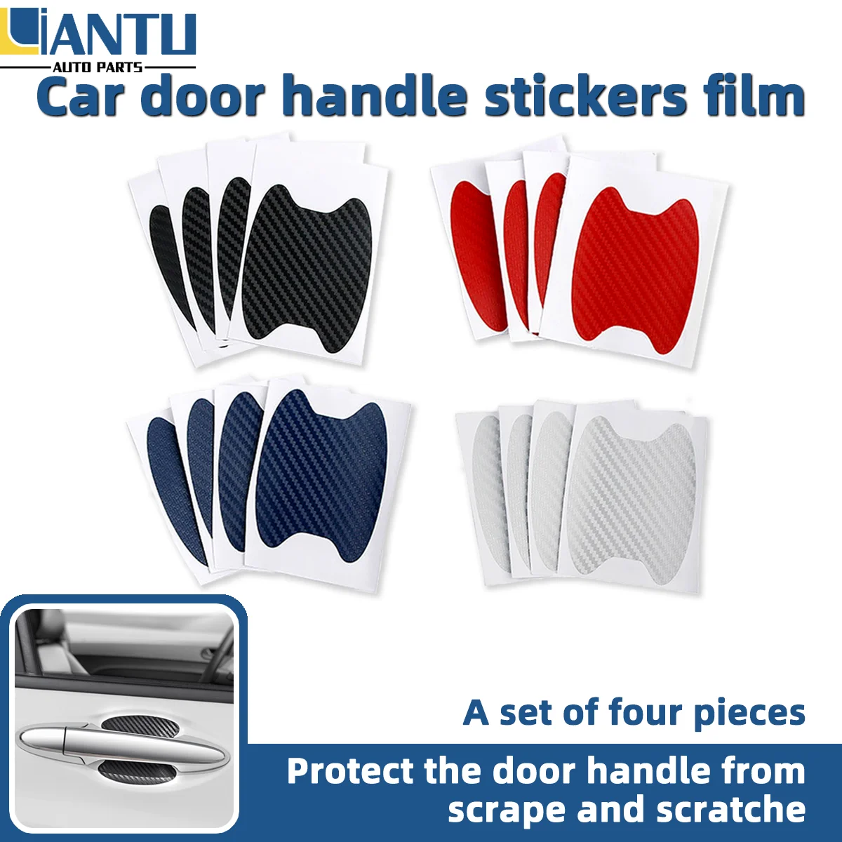 4 Colors Car Door Handle Protective Film 4 PCS Waterproof Anti-collision High Quality Sturdy Car Decoration Accessories
4 Colors Car Door Handle Protective Film 4 PCS Waterproof Anti-collision High Quality Sturdy Car Decoration Accessories