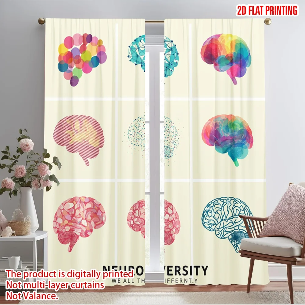 2pcs 2D flat printing Window Drapes Neurodiversity Brains Thinking Differently Polyester Without Electricity Family Party for
2pcs 2D flat printing Window Drapes Neurodiversity Brains Thinking Differently Polyester Without Electricity Family Party for