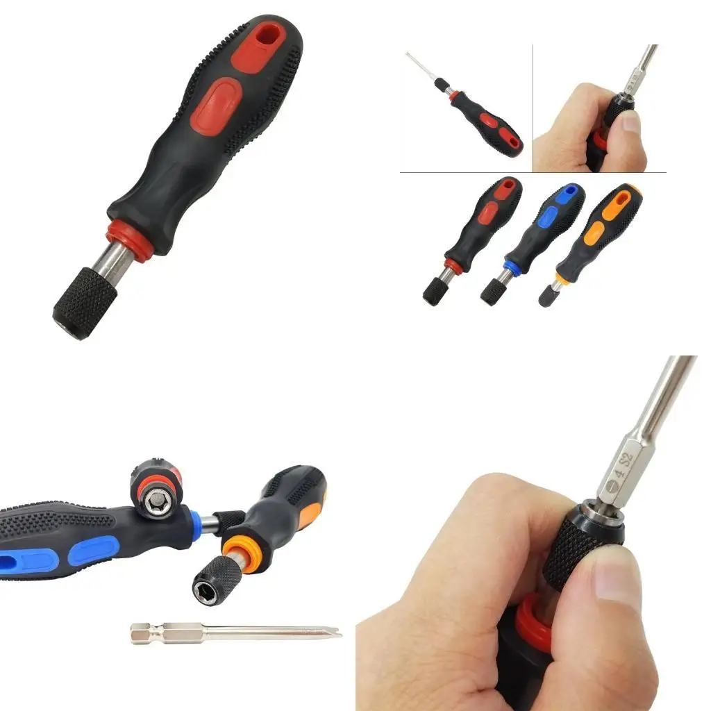Y1UD Plastic & Metal Screwdriver Bit Holder with Anti-slip Handle Easy Holidng Handle Multipurpose Handle Used for Household
Y1UD Plastic & Metal Screwdriver Bit Holder with Anti-slip Handle Easy Holidng Handle Multipurpose Handle Used for Household