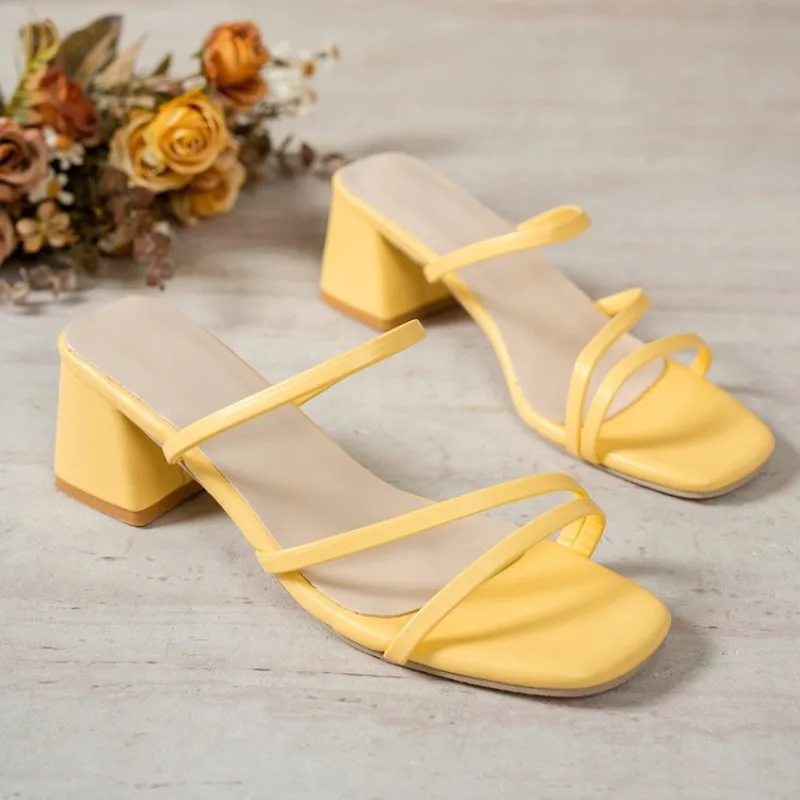 2026 Summer New Simple Style Thin Strap Sandals for Women, High-heeled One-word Versatile Women's Slippers
2026 Summer New Simple Style Thin Strap Sandals for Women, High-heeled One-word Versatile Women's Slippers