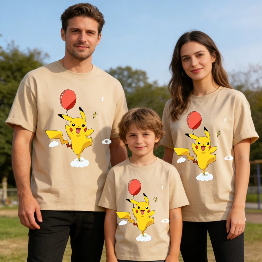 2026 New Cute Pikachu Balloon Print T Shirt Unisex Loose Casual Tee Men Women Kids Family Matching Short Sleeve Tops Streetwear
2026 New Cute Pikachu Balloon Print T Shirt Unisex Loose Casual Tee Men Women Kids Family Matching Short Sleeve Tops Streetwear