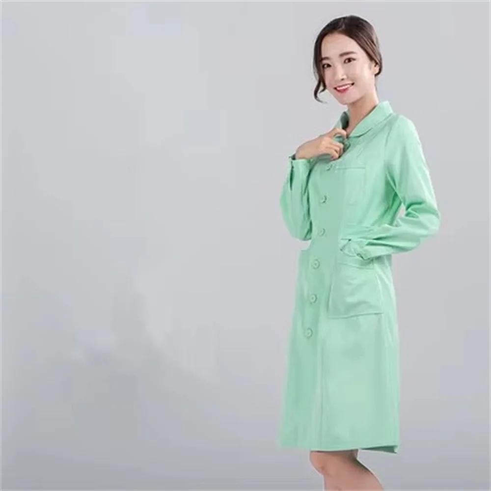 Nurses wear long-sleeved female spring and summer coats doctors wear white blue and pink doll collars beauty salons pharmacies m
Nurses wear long-sleeved female spring and summer coats doctors wear white blue and pink doll collars beauty salons pharmacies m