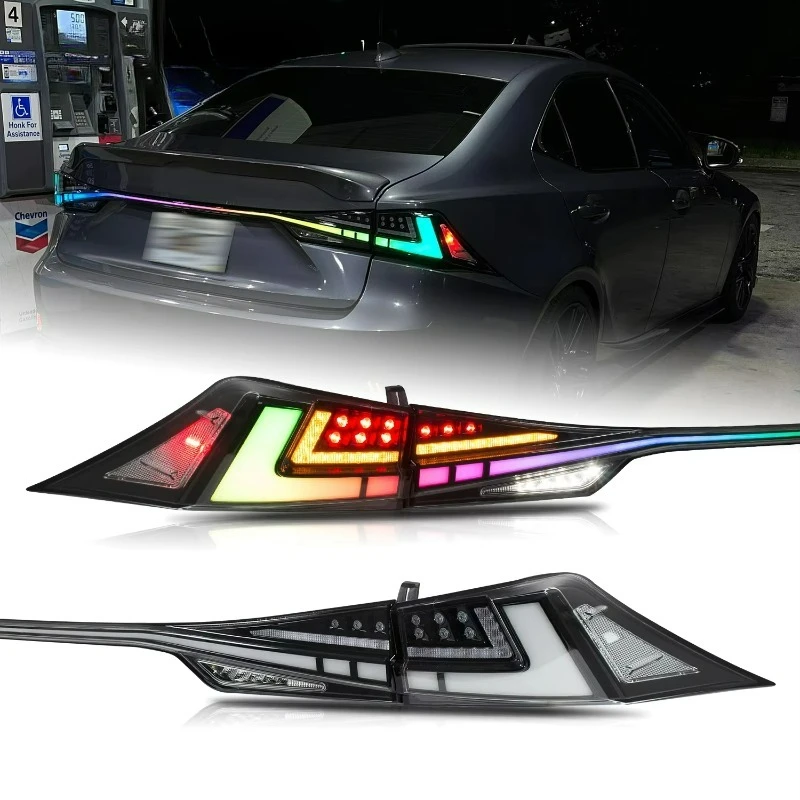 RGB Tail Lights DRL Start up Animation IS250 300 350 300h 200t F Rear Back Lamps for Lexus IS
RGB Tail Lights DRL Start up Animation IS250 300 350 300h 200t F Rear Back Lamps for Lexus IS