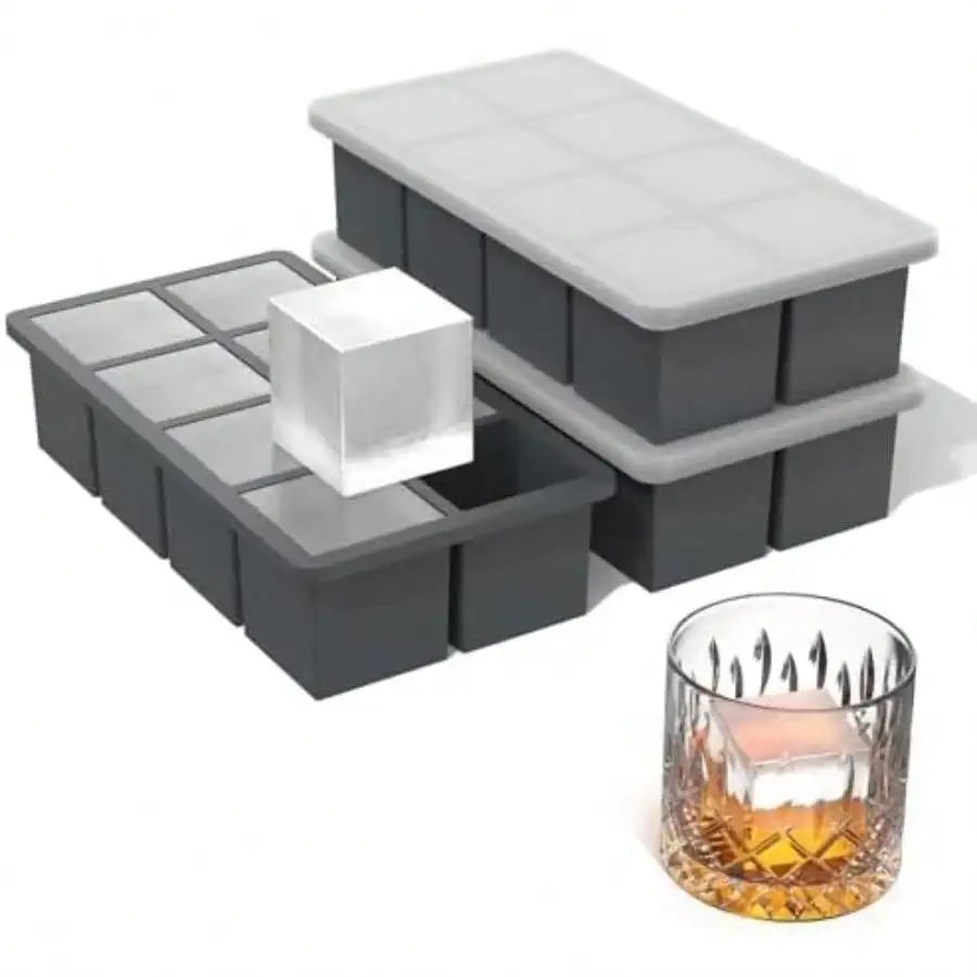 Bangp Large Ice Tray For Whiskey,2 Pack Stackable Big Ice Molds Make 16 Big Whiskey S,Easy Release Square Ice Maker For Cocktails,Whiskey,Soups And Frozen Treats(BLACK 3PACK)
Bangp Large Ice Tray For Whiskey,2 Pack Stackable Big Ice Molds Make 16 Big Whiskey S,Easy Release Square Ice Maker For Cocktails,Whiskey,Soups And Frozen Treats(BLACK 3PACK)