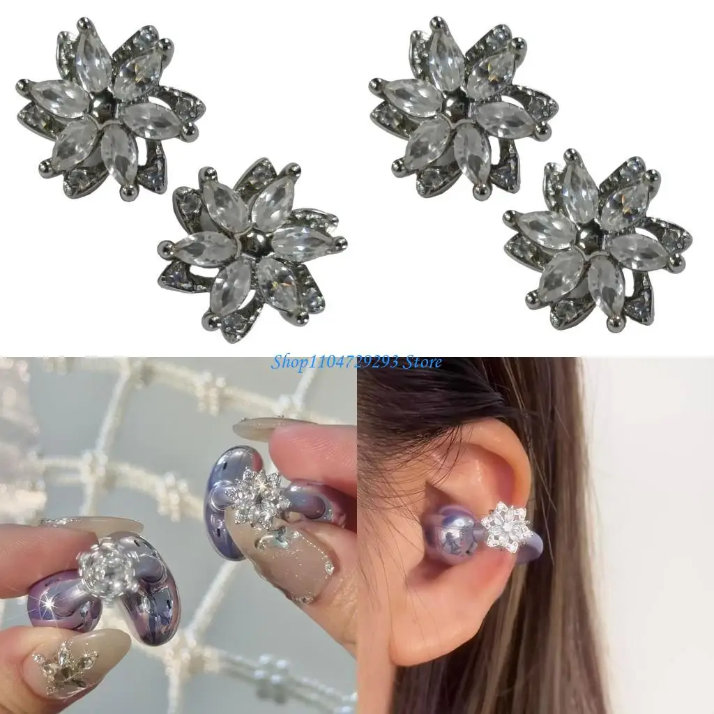 Y2GD Rotating Frosts Flower Earphone Clip Charm Elegant DIY Accessory Electroplated Coppers
Y2GD Rotating Frosts Flower Earphone Clip Charm Elegant DIY Accessory Electroplated Coppers