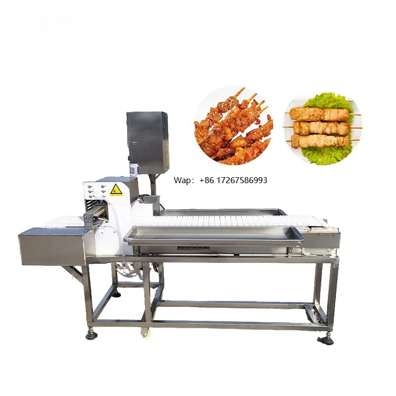 Commercial Barbecue Food Pork Beef Chicken Lamp Meat Skewers Making Machine Bbq Gluten Sausage Skewers Stringing Machine
Commercial Barbecue Food Pork Beef Chicken Lamp Meat Skewers Making Machine Bbq Gluten Sausage Skewers Stringing Machine
