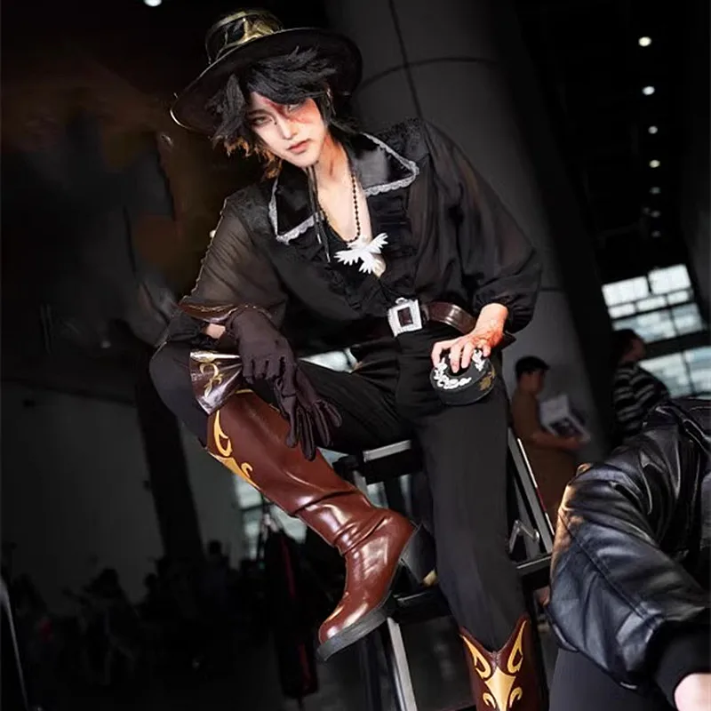 Anime Game Identity V Prospector Norton Campbell Cosplay Costume Black Tulip Suit With Hat Hallween Adults Carnival Uniforms Set
Anime Game Identity V Prospector Norton Campbell Cosplay Costume Black Tulip Suit With Hat Hallween Adults Carnival Uniforms Set