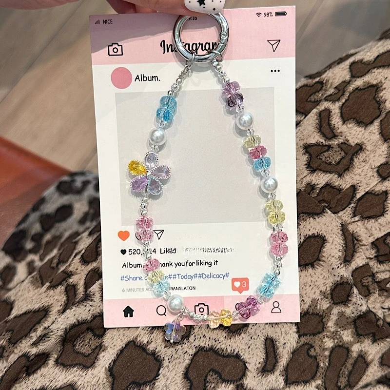 Luxury Sparkle Flower Rhinestone Phone Chain Bead Phone Bracelet Strap Charm Chain Knot Keychain Bag Camera Phone Lanyard Strap
Luxury Sparkle Flower Rhinestone Phone Chain Bead Phone Bracelet Strap Charm Chain Knot Keychain Bag Camera Phone Lanyard Strap