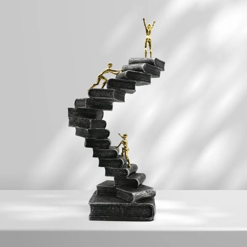Staircase Figure Figurine, Book Mountain Ladder Statue, Office Living Room Entrance Hall Study Soft Decoration, Resin Crafts
Staircase Figure Figurine, Book Mountain Ladder Statue, Office Living Room Entrance Hall Study Soft Decoration, Resin Crafts