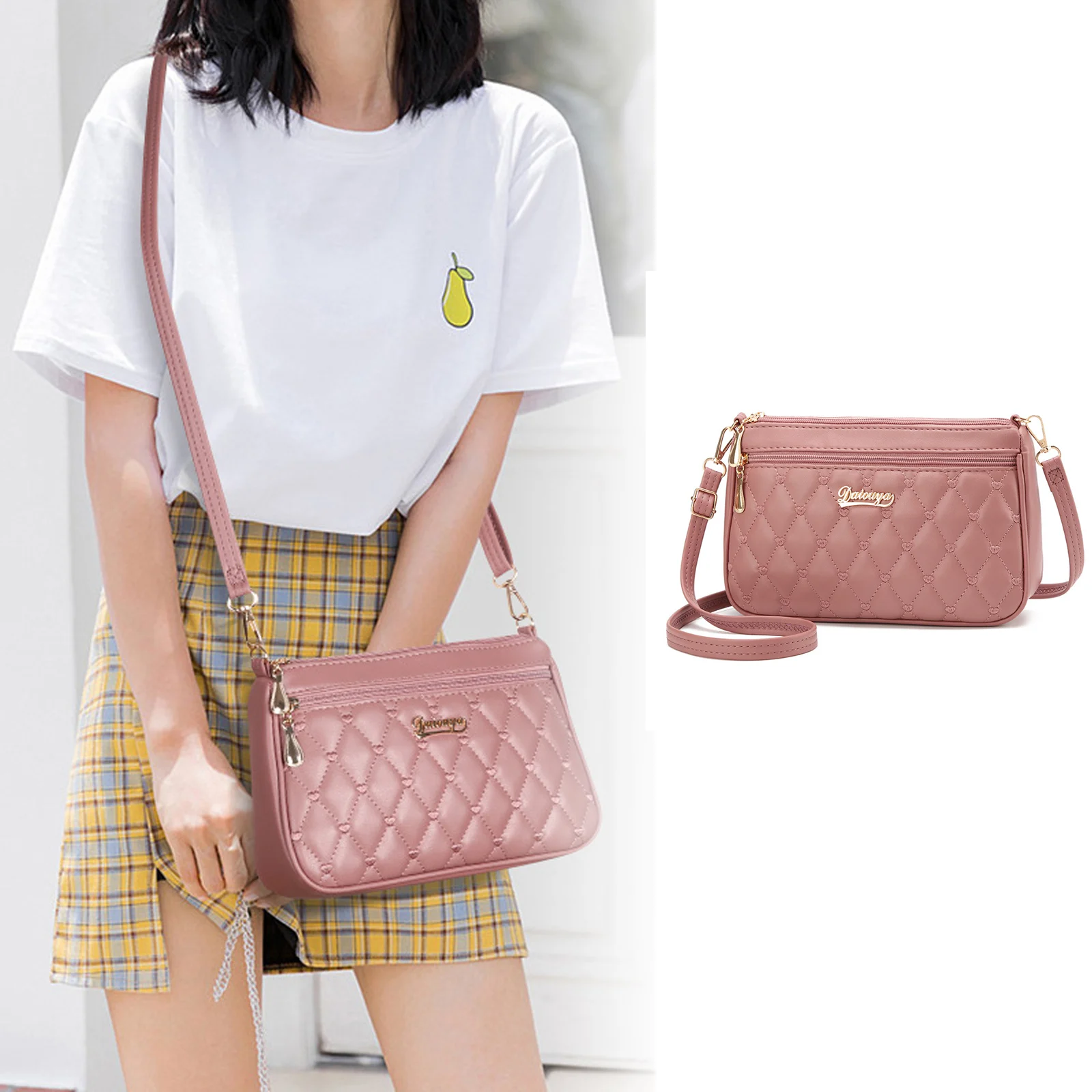 PU Leather Crossbody Bags Zipper New Fashion Shoulder Bag For Women'S Large Capacity Embroidery Wire Small Bag And Handbags
PU Leather Crossbody Bags Zipper New Fashion Shoulder Bag For Women'S Large Capacity Embroidery Wire Small Bag And Handbags