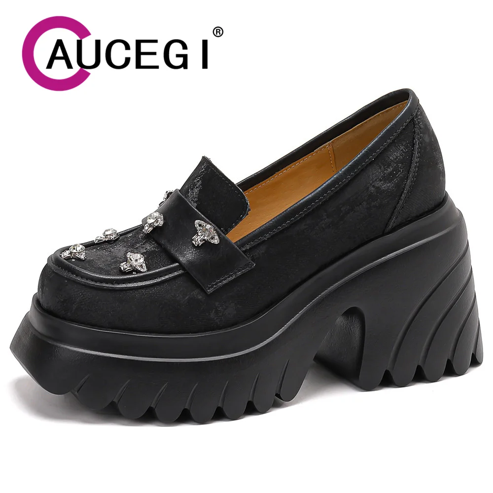 Aucegi Platform Chunky Heels Women Pumps Round Toe Woman Luxury Rhinestone Spring Lastest Non Slip High Quality Brand Shoes
Aucegi Platform Chunky Heels Women Pumps Round Toe Woman Luxury Rhinestone Spring Lastest Non Slip High Quality Brand Shoes