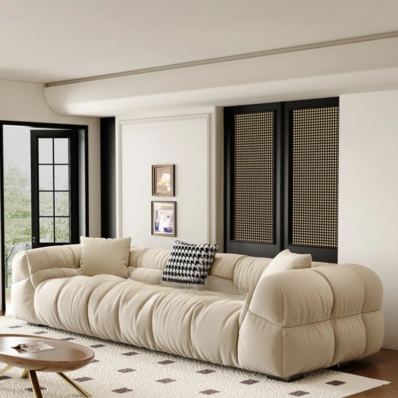 Italian minimalist marshmallow cream suede cloth sofa Italian minimalist living room fabric
Italian minimalist marshmallow cream suede cloth sofa Italian minimalist living room fabric