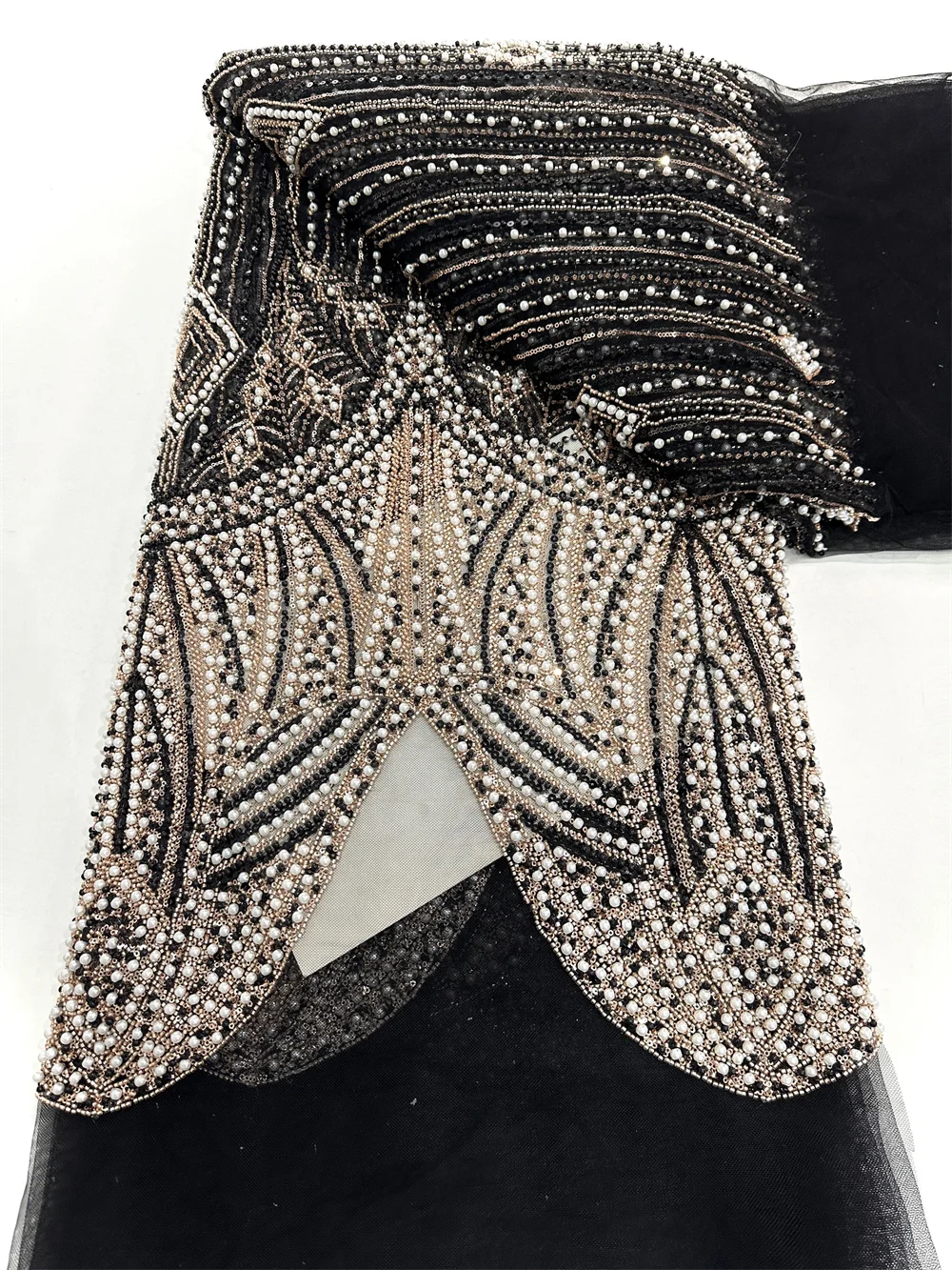 African Beaded Lace Bridal Fabrics Luxury 2025 High Quality French Beads Nigerian Sequins Tulle Material For Wedding Party Dress
African Beaded Lace Bridal Fabrics Luxury 2025 High Quality French Beads Nigerian Sequins Tulle Material For Wedding Party Dress