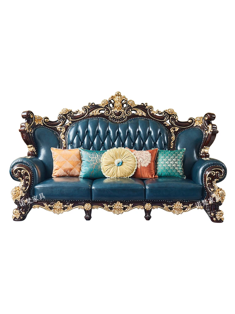 European-style 1234 combination leather sofa villa living room full solid wood double-sided carved luxury sofa combination
European-style 1234 combination leather sofa villa living room full solid wood double-sided carved luxury sofa combination