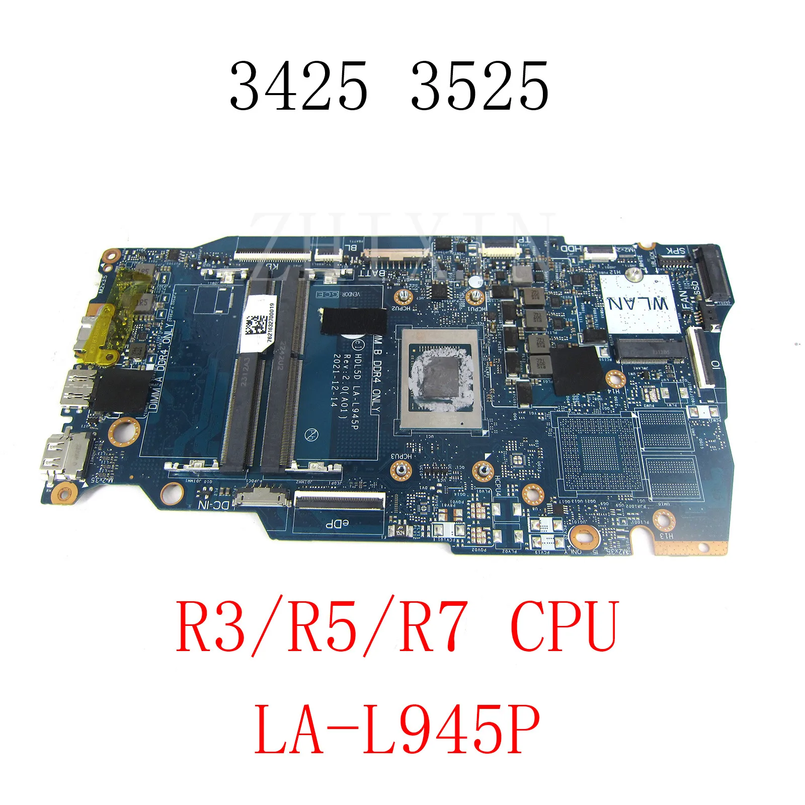 Материнская плата для ноутбука Dell Vostro 3425 3525, R3-5425U/R5-5625U/R7-5700U, процессор 0R5M49 0PRRG1 0R9JV9 LA-L945P, полный тест
Материнская плата для ноутбука Dell Vostro 3425 3525, R3-5425U/R5-5625U/R7-5700U, процессор 0R5M49 0PRRG1 0R9JV9 LA-L945P, полный тест