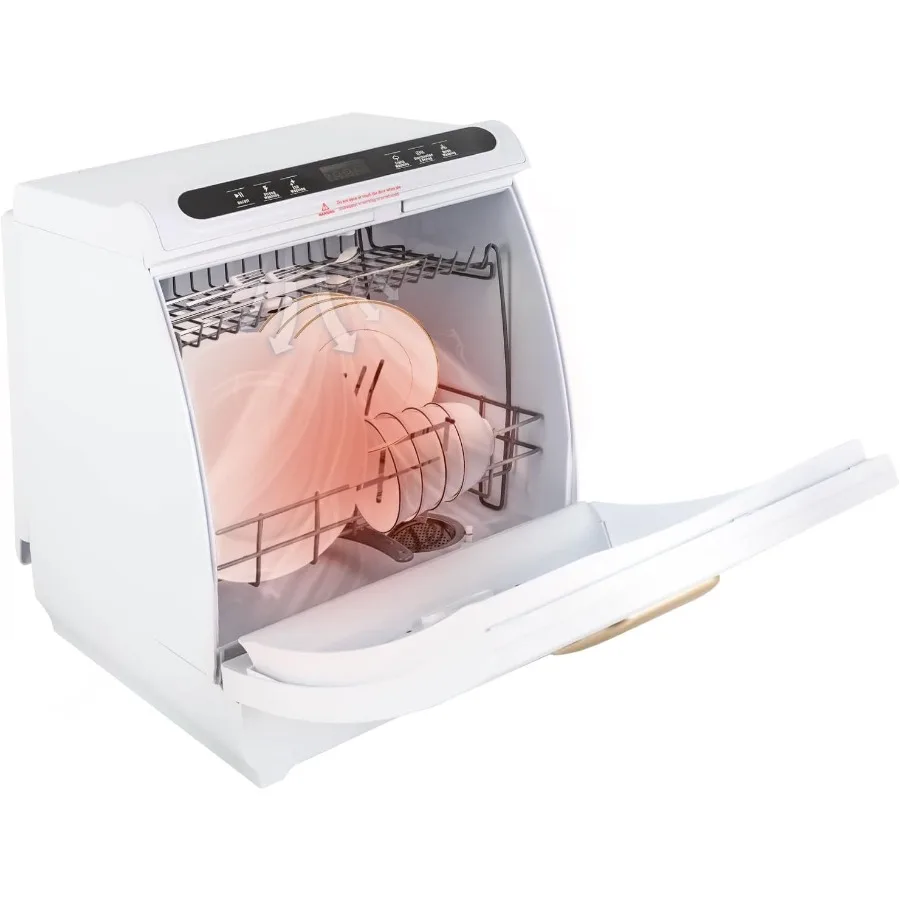 Портативная настольная посудомоечная машина мощностью 900 Вт с резервуаром для воды емкостью 7 л, 5 программами чистки, мини-посудомоечная машина с двойным распылением на 360 градусов и глубокой очисткой в Stai
Портативная настольная посудомоечная машина мощностью 900 Вт с резервуаром для воды емкостью 7 л, 5 программами чистки, мини-посудомоечная машина с двойным распылением на 360 градусов и глубокой очисткой в Stai