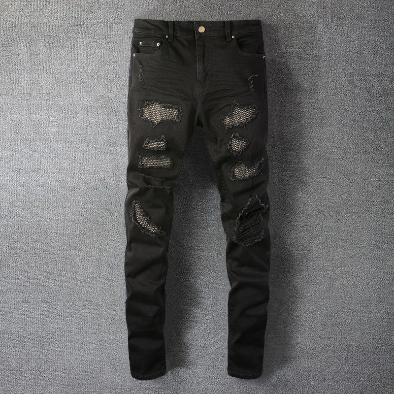 Streetwear Rivet Men Jeans Black Elastic Slim Fit Destroyed Ripped Jeans Fall Men Patchwork Punk Hip Hop Jeans Pants Plus Size
Streetwear Rivet Men Jeans Black Elastic Slim Fit Destroyed Ripped Jeans Fall Men Patchwork Punk Hip Hop Jeans Pants Plus Size