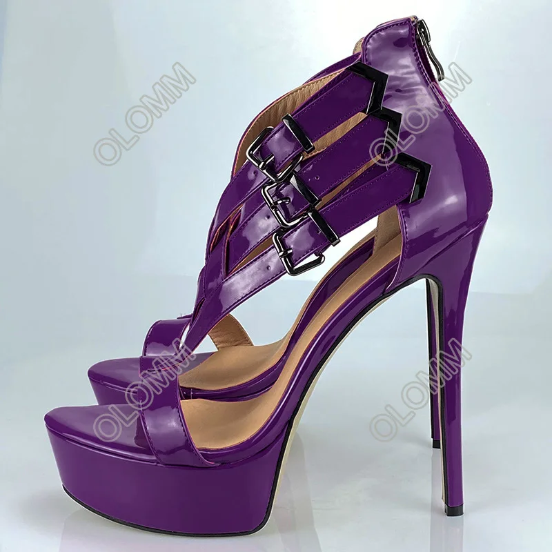 Olomm Handmade Women Gladiator Sandals Platform Buckle Strap Sexy Stiletto Heels Open Toe Beautiful Dress Shoes US Size 5-20
Olomm Handmade Women Gladiator Sandals Platform Buckle Strap Sexy Stiletto Heels Open Toe Beautiful Dress Shoes US Size 5-20