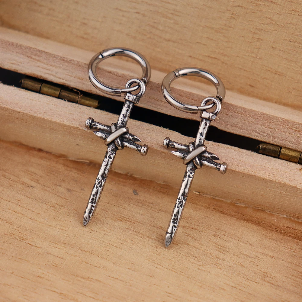 Unique Vintage Nail Cross Earrings for Women Stainless Steel Simple Christian Cross Drop Earring Amulet Creative Ear Jewelry
Unique Vintage Nail Cross Earrings for Women Stainless Steel Simple Christian Cross Drop Earring Amulet Creative Ear Jewelry