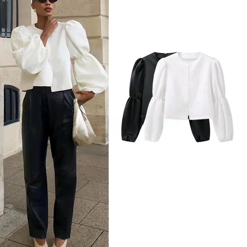 Весенняя новинка: женский повседневный топ с круглым вырезом и короткими рукавами-фонариками, простой дизайн, универсальная длина, полиэстер.
Весенняя новинка: женский повседневный топ с круглым вырезом и короткими рукавами-фонариками, простой дизайн, универсальная длина, полиэстер.