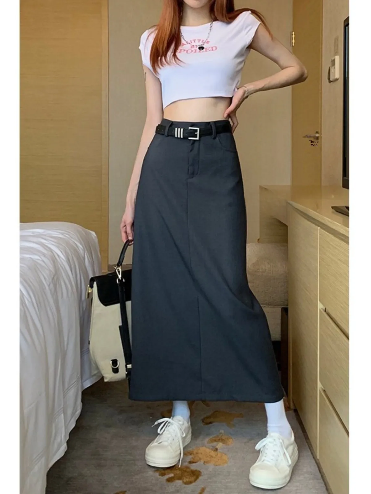 Юбка-миди с высокой талией и прямым кроем, А-силуэт, для женщин больших размеров, с разрезом, в стиле Sweet Spicy Girl, деловая повседневная, весна-осень
Юбка-миди с высокой талией и прямым кроем, А-силуэт, для женщин больших размеров, с разрезом, в стиле Sweet Spicy Girl, деловая повседневная, весна-осень