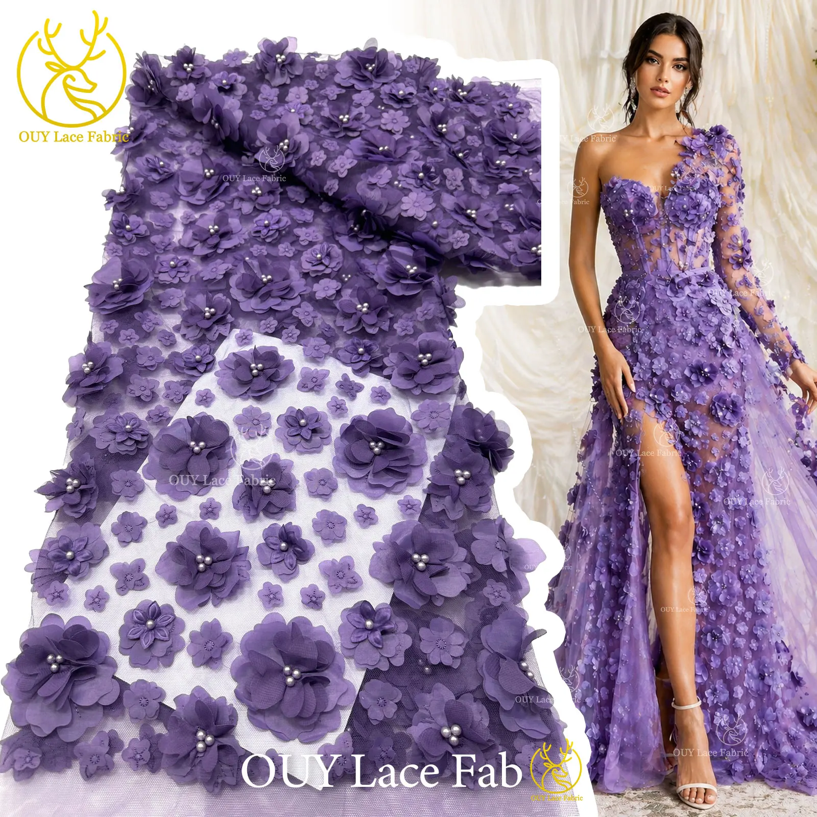 France Luxury 3D Flower Embroidery Lace Fabric 2026 Africa Nigeria Sequin Beaded Lace Fabric for Bridal Wedding Dress Sewing
France Luxury 3D Flower Embroidery Lace Fabric 2026 Africa Nigeria Sequin Beaded Lace Fabric for Bridal Wedding Dress Sewing