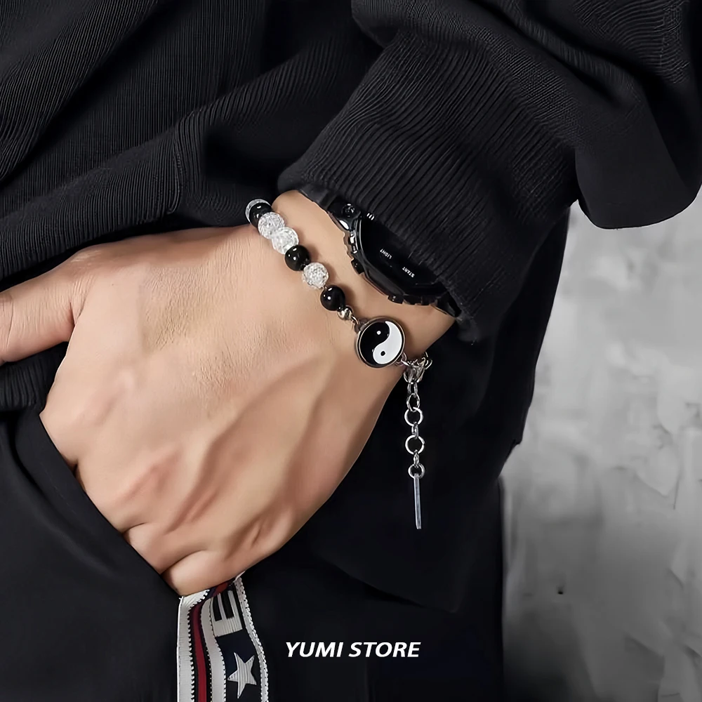 Hip Hop Yin-Yang Tai Chi Bracelet For Man Woman Non Fading Titanium Steel Natural Symbol Bracelet Punk Couple Cool Y2K Jewelry
Hip Hop Yin-Yang Tai Chi Bracelet For Man Woman Non Fading Titanium Steel Natural Symbol Bracelet Punk Couple Cool Y2K Jewelry