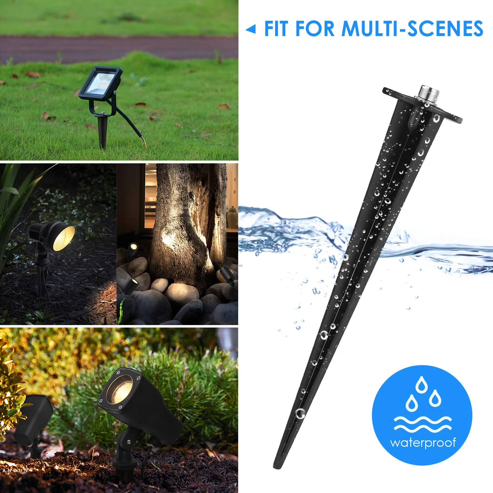 2pcs Lawn Lamp Ground Plug Yard Light Stakes Torch Stand Aluminum Pathway Spotlight Ground Stakes For Path Light Decoration 16cm
2pcs Lawn Lamp Ground Plug Yard Light Stakes Torch Stand Aluminum Pathway Spotlight Ground Stakes For Path Light Decoration 16cm