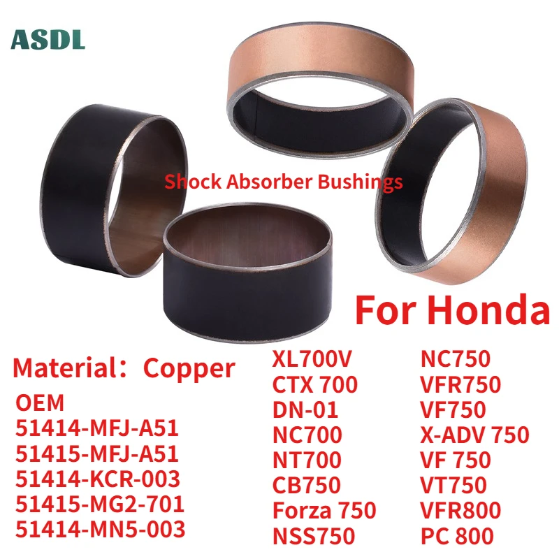 Front Fork Shock Absorber Copper Bushing for Honda XL700 CTX700 DN-01 NC700 NT700 CB750 Forza750 NC750 VFR750 VFR800 X-ADV750
Front Fork Shock Absorber Copper Bushing for Honda XL700 CTX700 DN-01 NC700 NT700 CB750 Forza750 NC750 VFR750 VFR800 X-ADV750