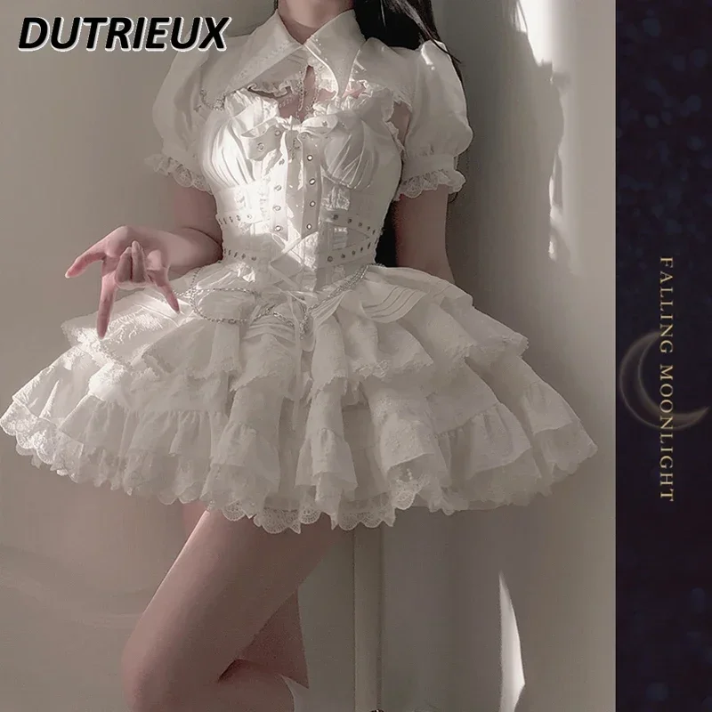 Japanese Original Lolita Jsk Gothic Style Short Cute Girls Dress Lace High Waist Slimming Sleeveless Suspender Dresses
Japanese Original Lolita Jsk Gothic Style Short Cute Girls Dress Lace High Waist Slimming Sleeveless Suspender Dresses