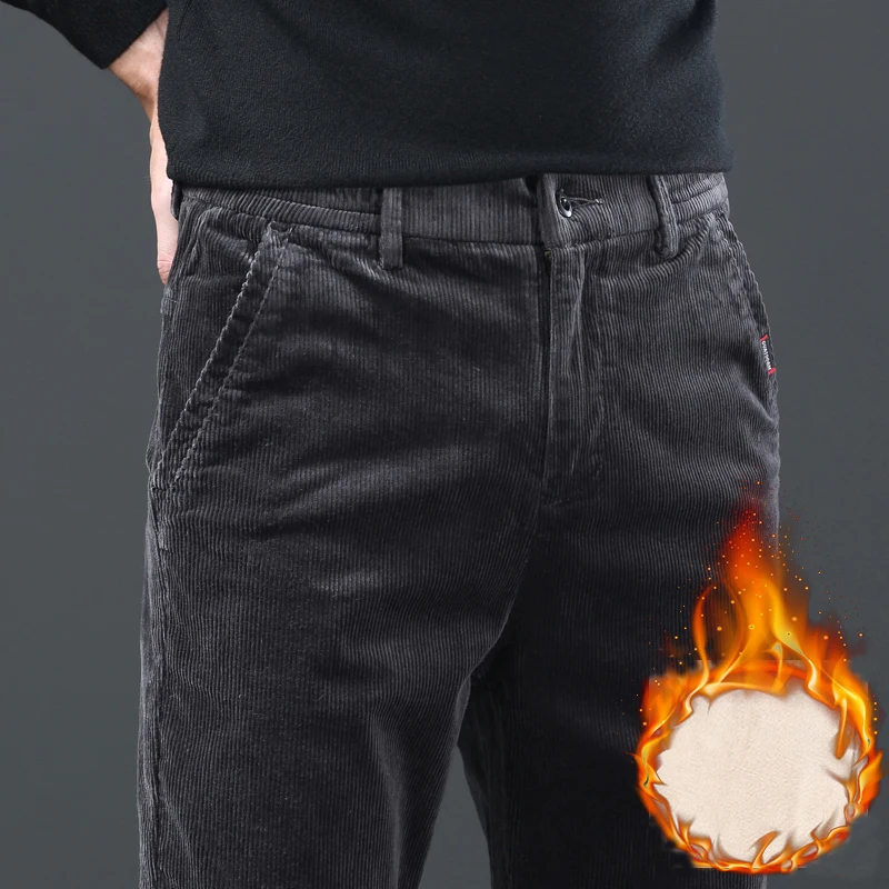 Winter New Men's Corduroy Fleece Casual Pants Thick Warm Classic Fashion Straight Plush Velvet Trousers Male Brand Clothing
Winter New Men's Corduroy Fleece Casual Pants Thick Warm Classic Fashion Straight Plush Velvet Trousers Male Brand Clothing
